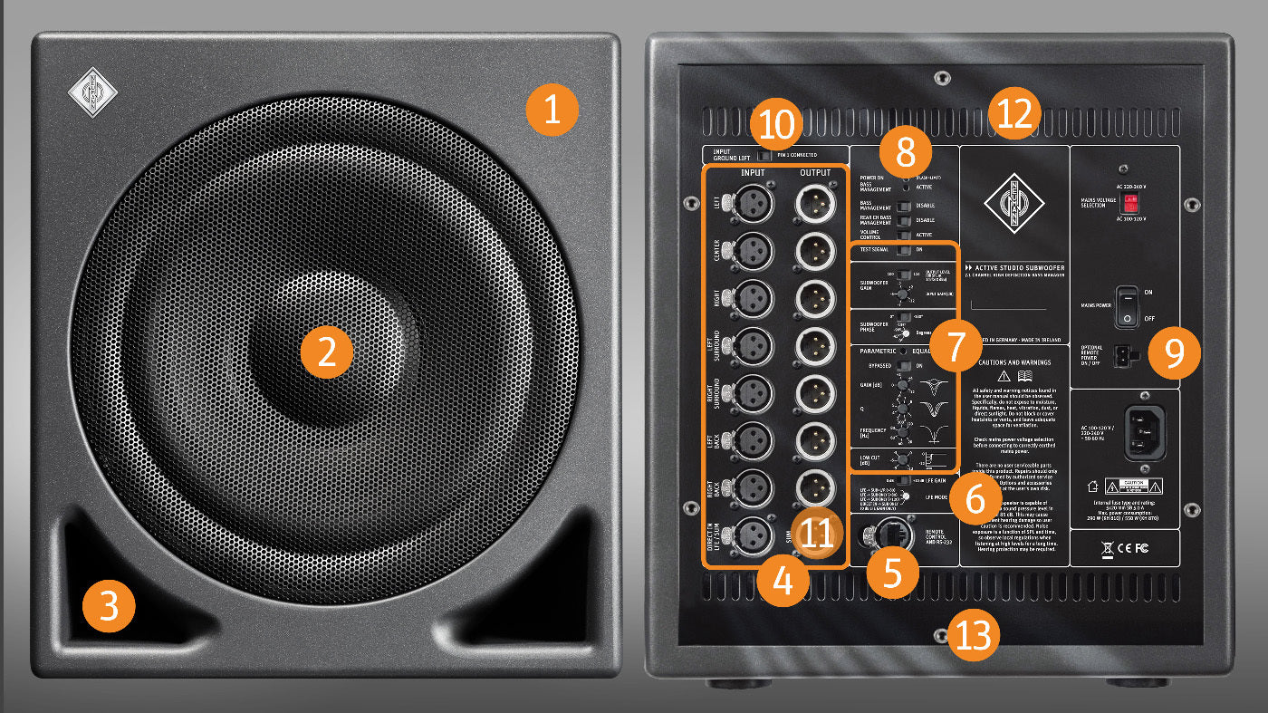 Neumann KH 810 G - Subwoofer with 7.1 Bass Management