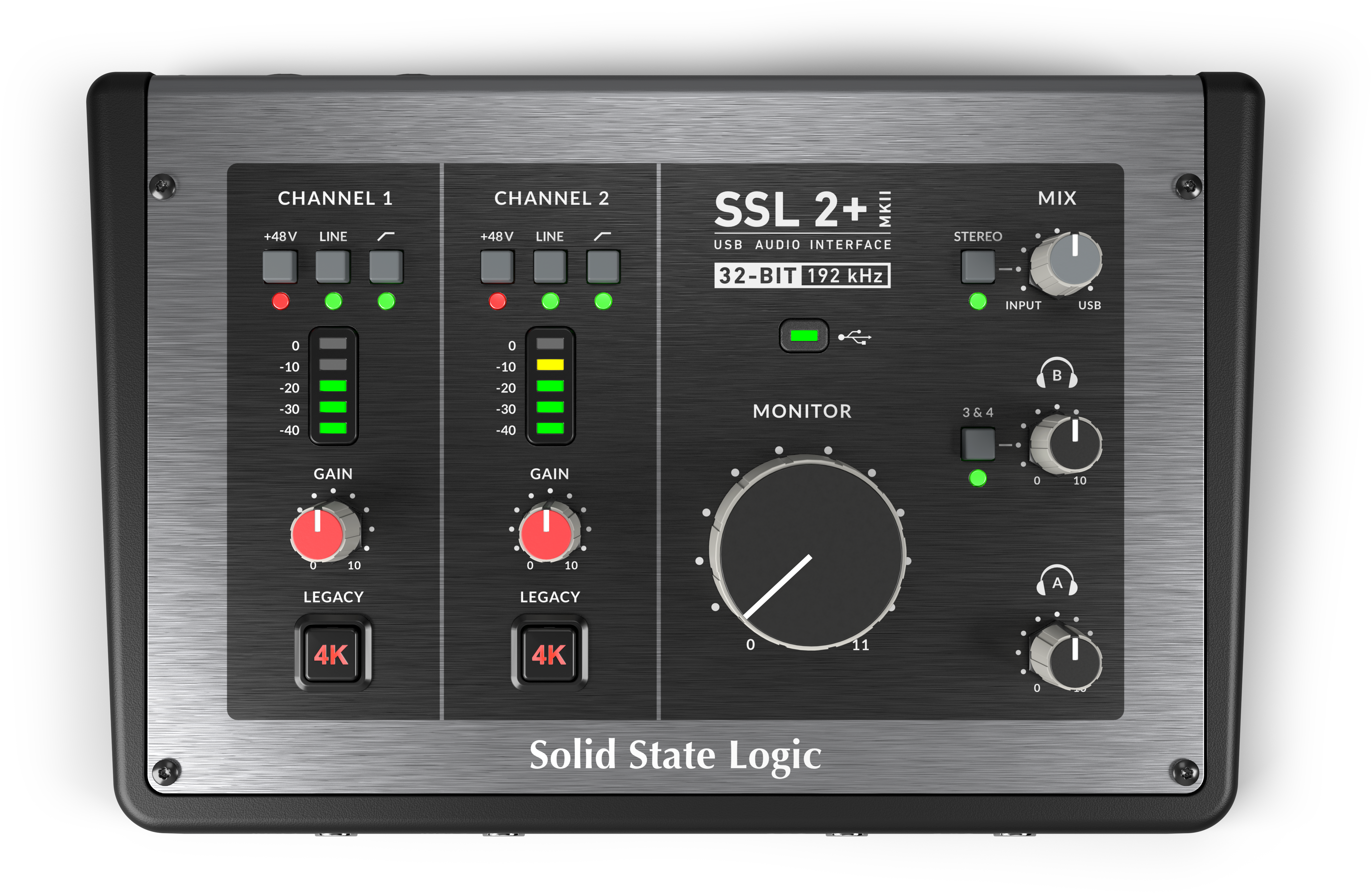 Solid State Logic SSL 2 + MKII 2x4 USB-C Audio Interface